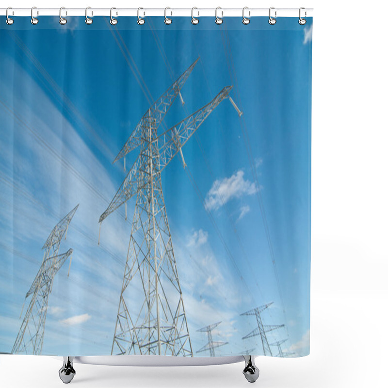 Personality  Electrical Transmission Towers (Electricity Pylons) Shower Curtains