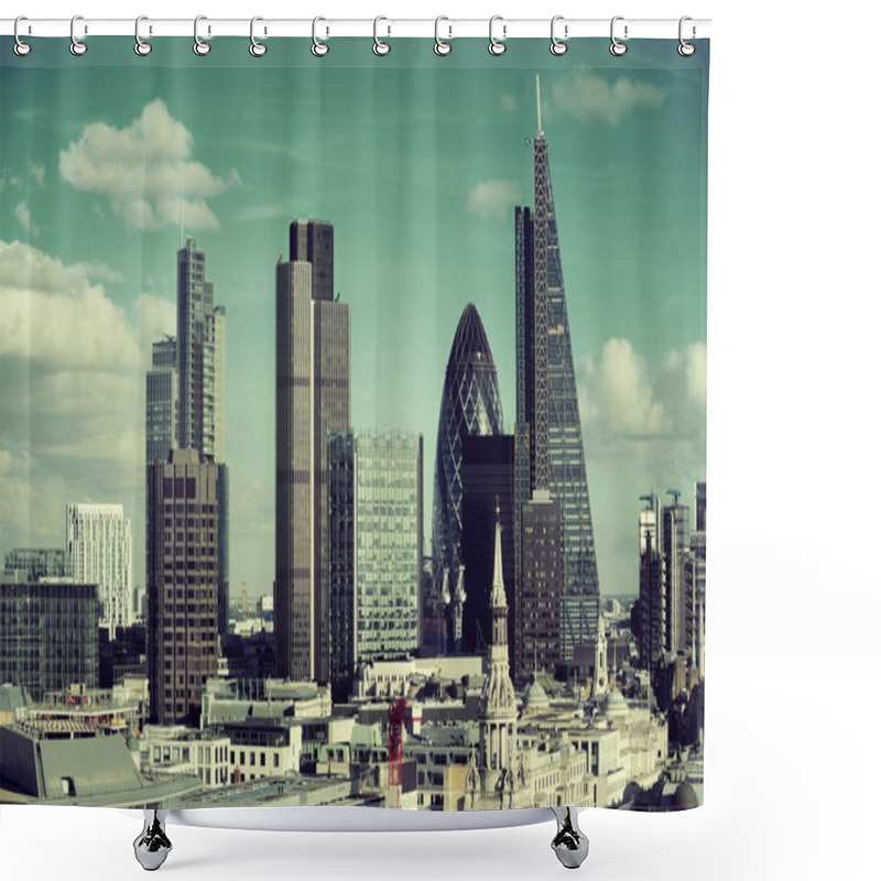 Personality  London City Rooftop Shower Curtains