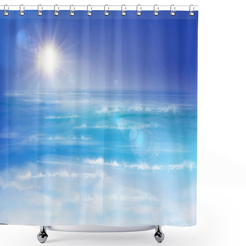 Personality  Sunrise On The Sea Shower Curtains