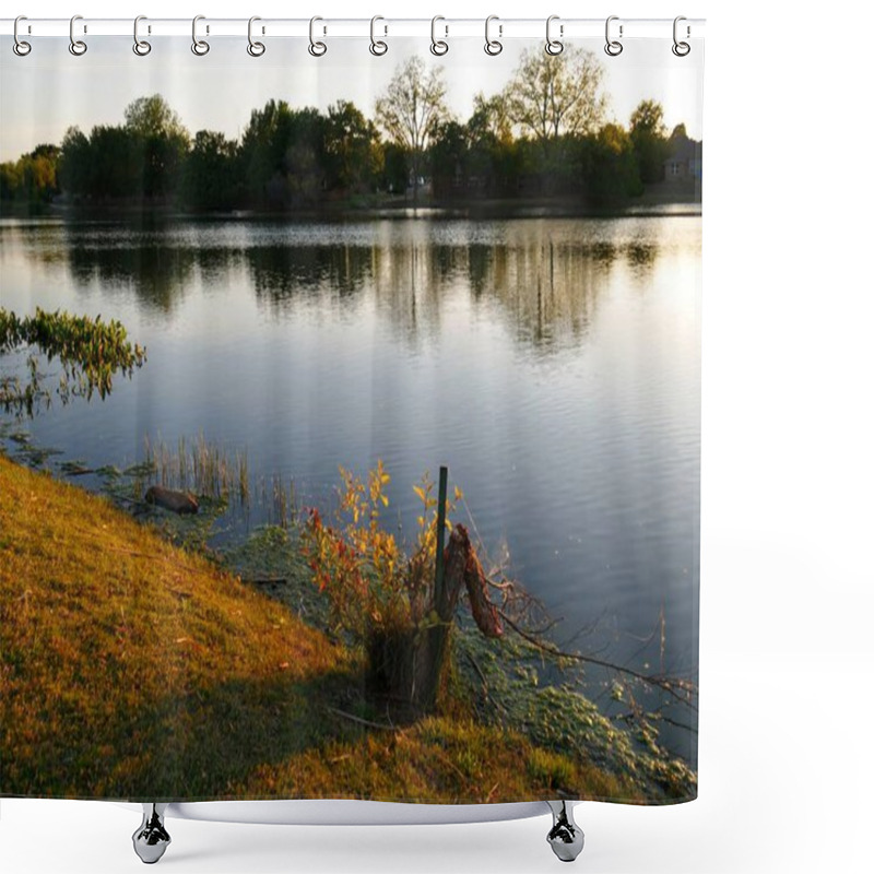 Personality  Water Reflections On A Lake Shower Curtains