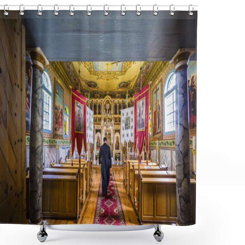 Personality  Hlomcza Church (Lodzina), San River Valley, Carpathians Range, Poland, Europe Shower Curtains