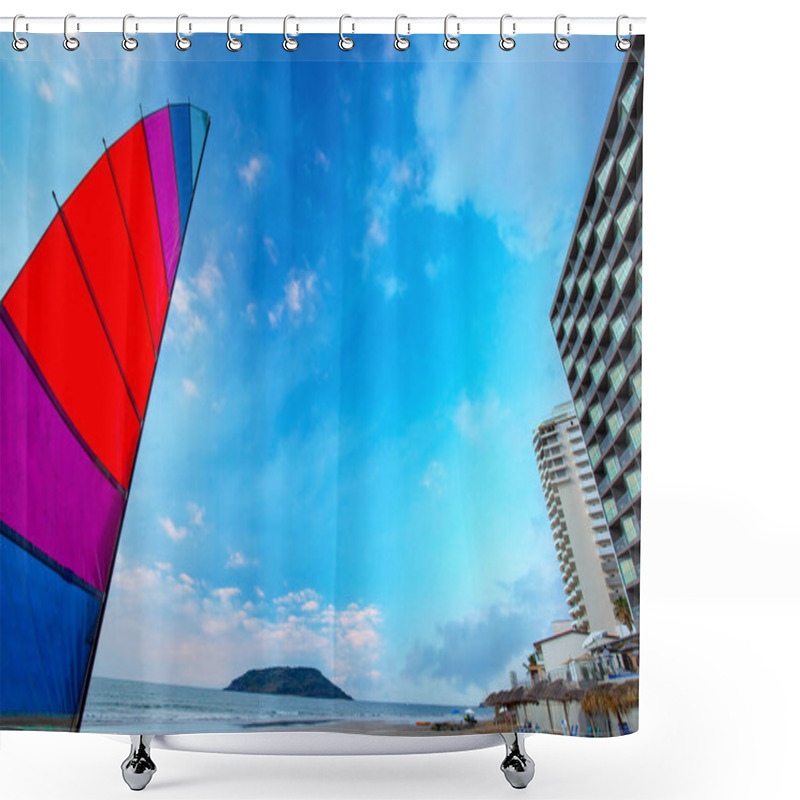 Personality  Mazatlan Golden Zone Zona Dorada , Famous Touristic Beach And Resort Zone In Mexico Shower Curtains