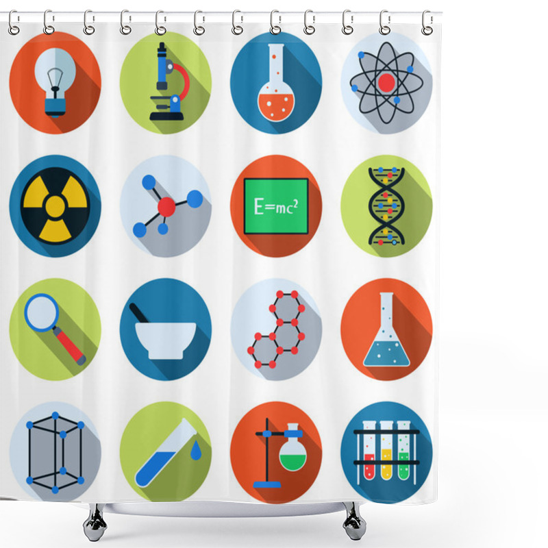 Personality  Science Vector Icons Shower Curtains