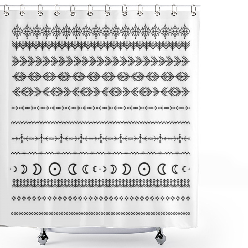 Personality  Ethnic Line Ornaments. Tribal Design Shower Curtains