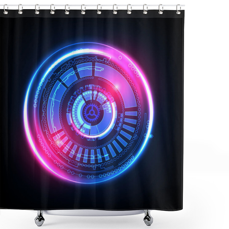 Personality  Abstract Technology Background Shower Curtains