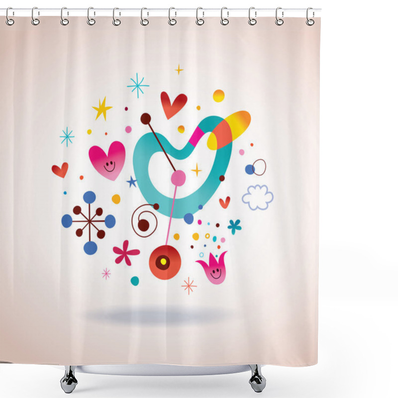 Personality  Abstract Art Illustration Shower Curtains