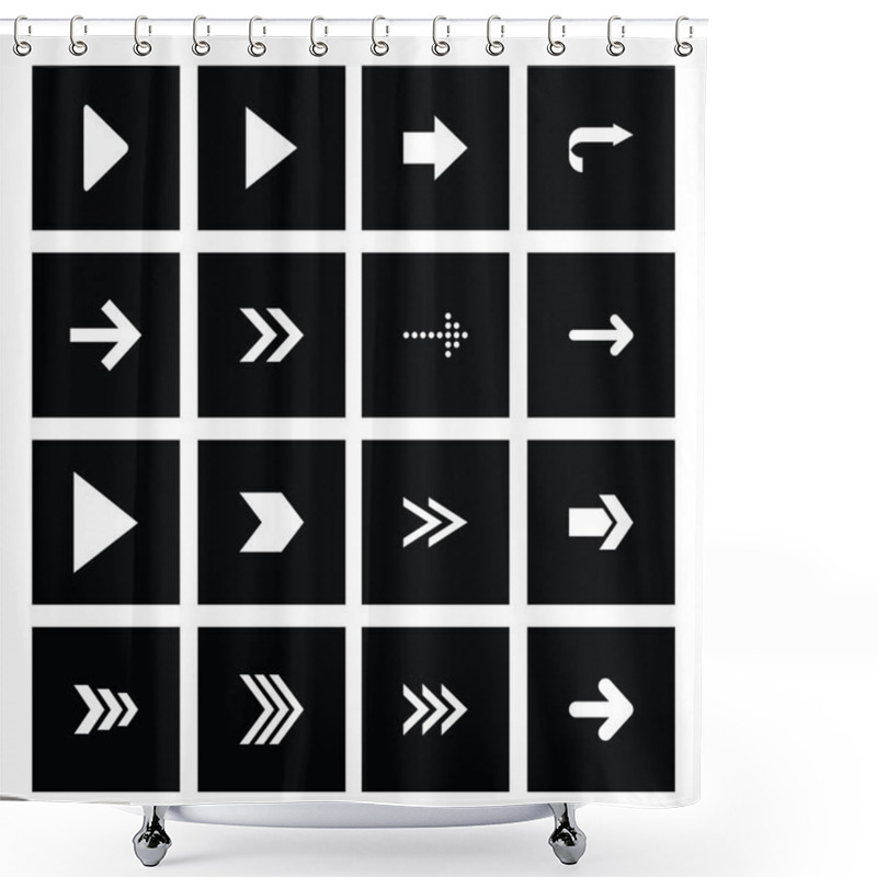 Personality  Arrows Icon Set Shower Curtains