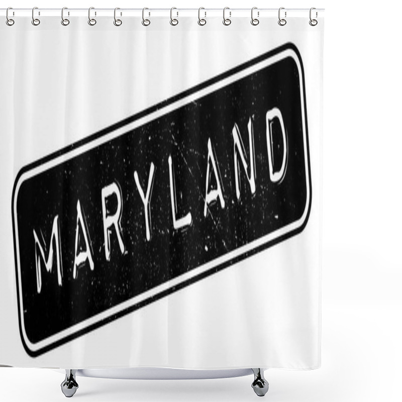 Personality  Maryland Rubber Stamp Shower Curtains