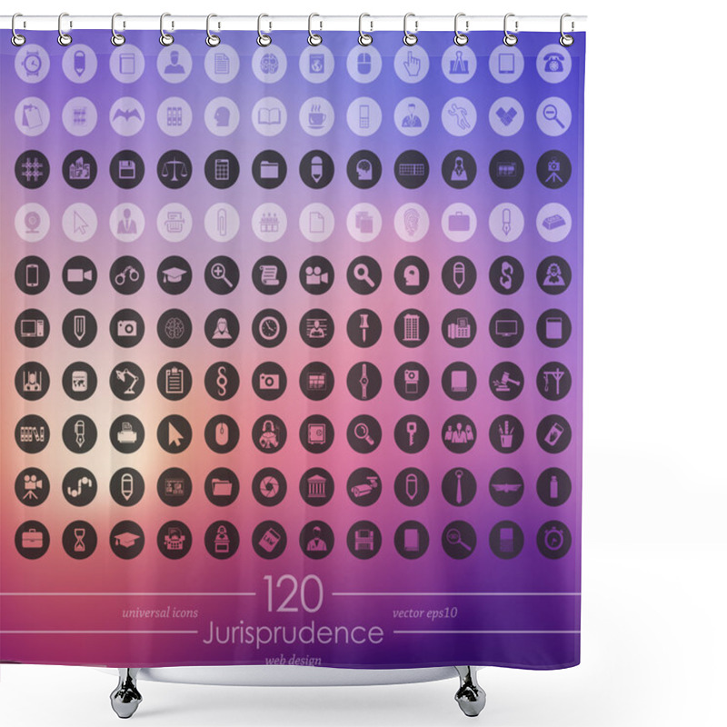 Personality  Set Of Jurisprudence Icons Shower Curtains