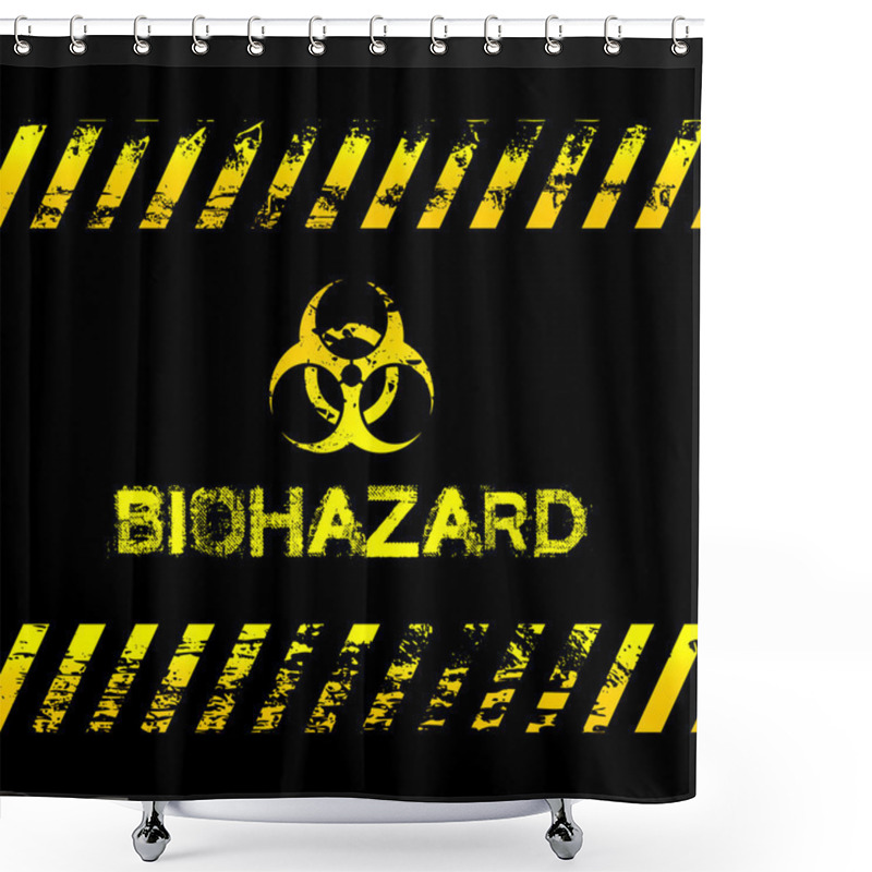 Personality  Grunge Biohazard Illustration Shower Curtains