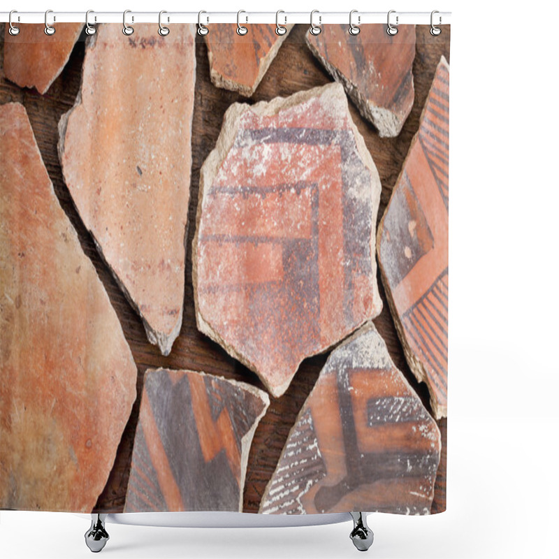 Personality  Anasazi Indian Pottery Artifacts Shower Curtains