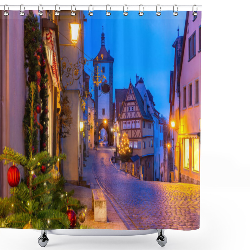 Personality  Christmas Rothenburg Ob Der Tauber, Germany Shower Curtains