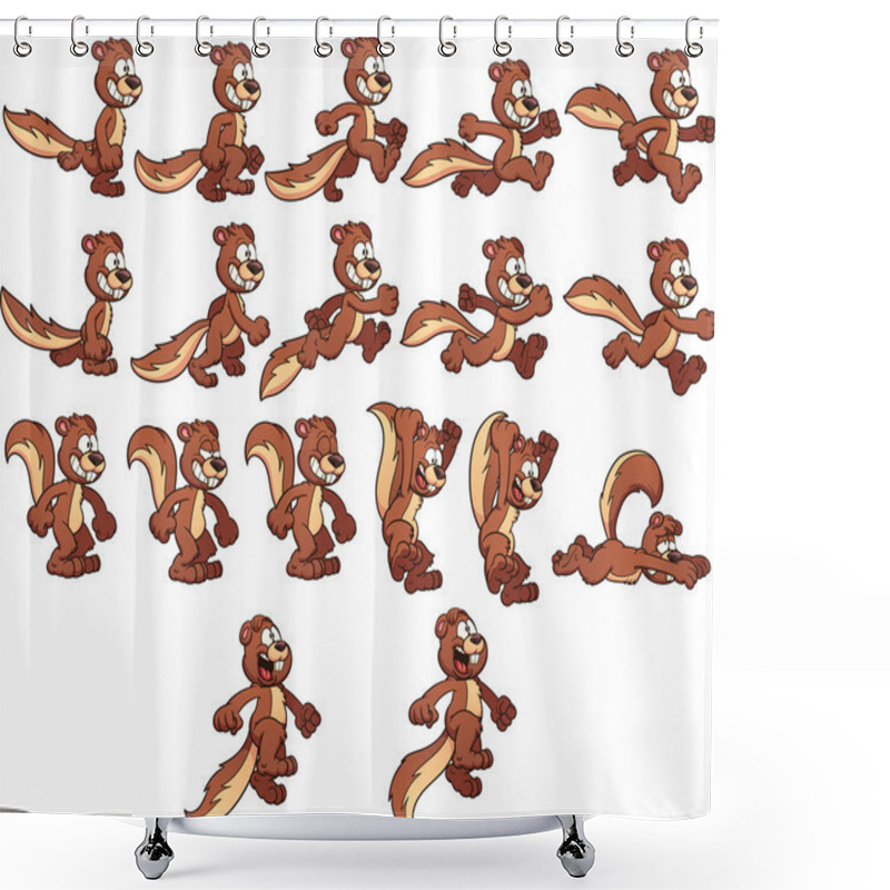 Personality  Cartoon Squirrel Sprites Shower Curtains