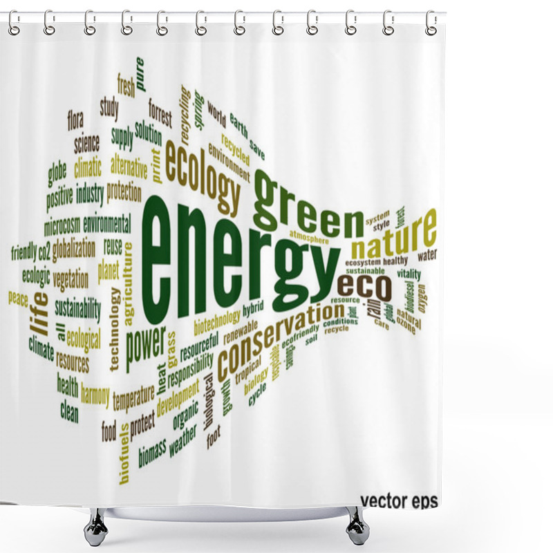 Personality  Conceptual Ecology Word Cloud Shower Curtains