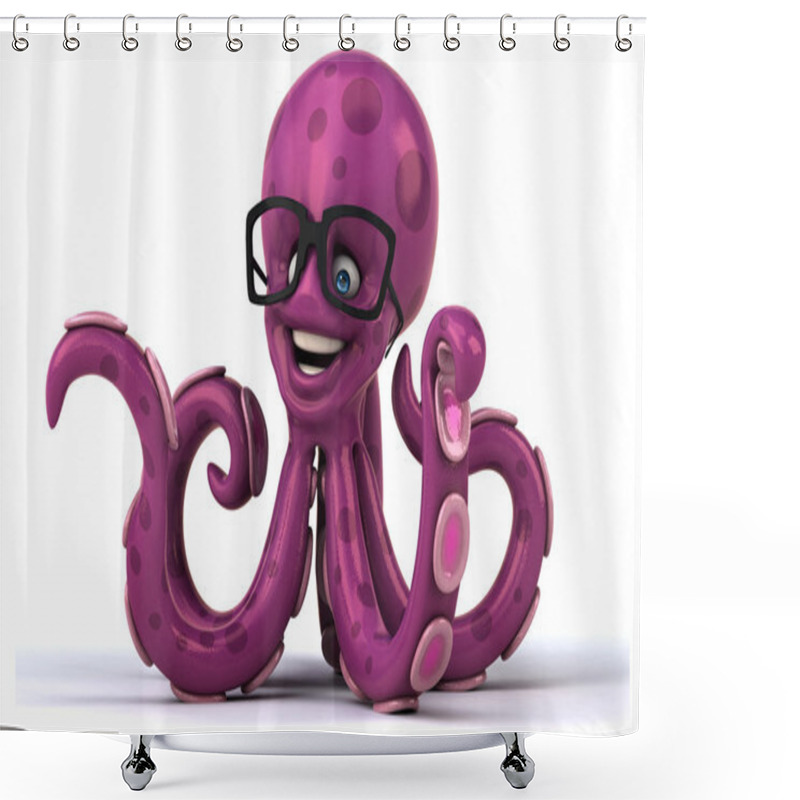 Personality  Funny Cartoon Octopus Shower Curtains