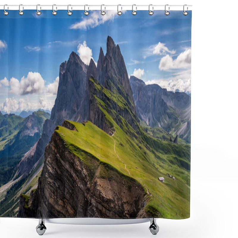 Personality  Amazing Views In The Dolomites Mountains.  Shower Curtains