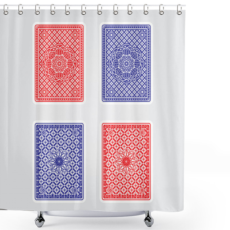 Personality  Playing Cards Back Shower Curtains