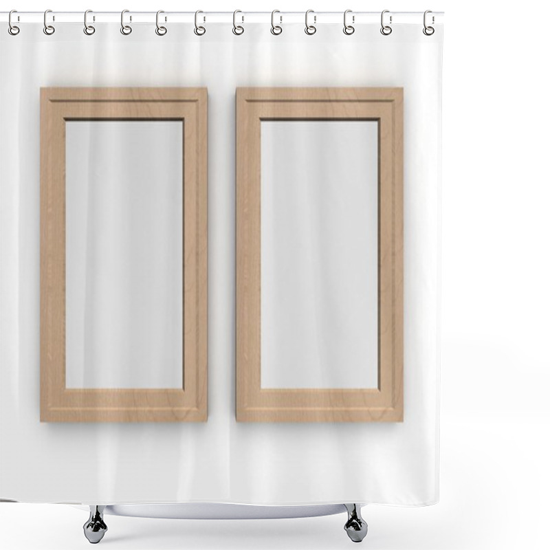 Personality  Empty Pictures On A Wall Shower Curtains