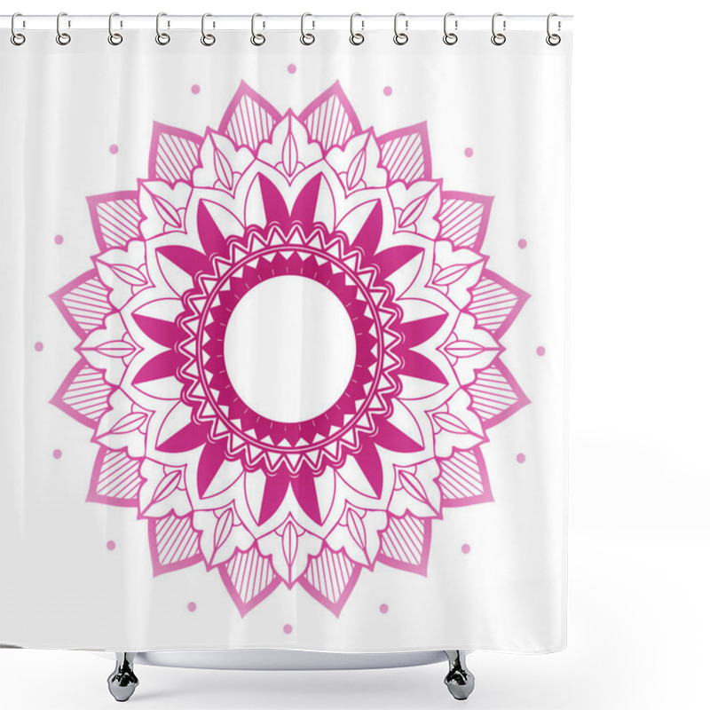 Personality  Mandala Patterns On Isolated Background Shower Curtains