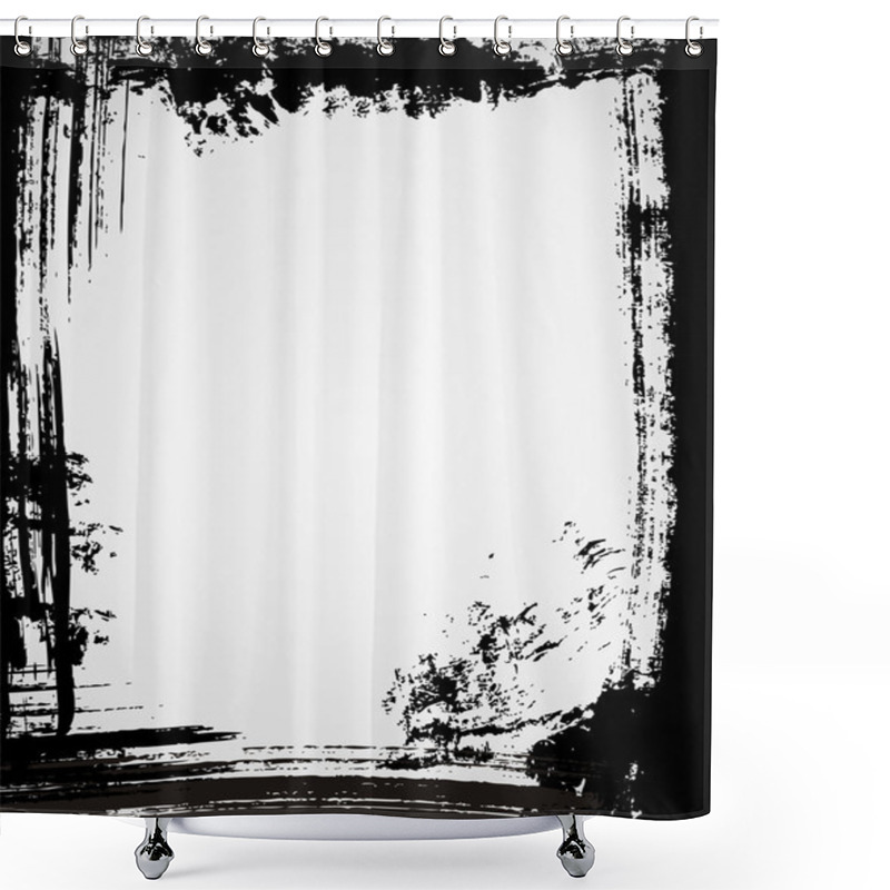 Personality  Grunge Frame Shower Curtains