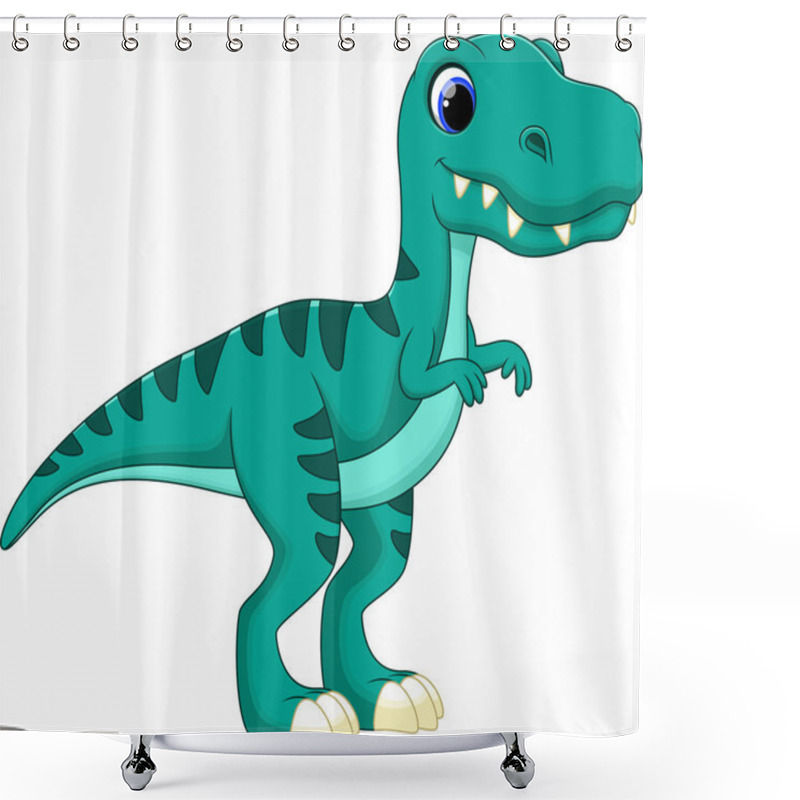 Personality  Tyrannosaurus Cartoon Shower Curtains