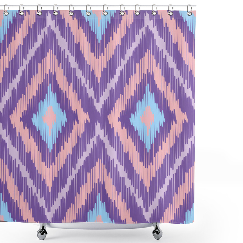 Personality  Seamless Fabric Pattern With Diamonds Shower Curtains