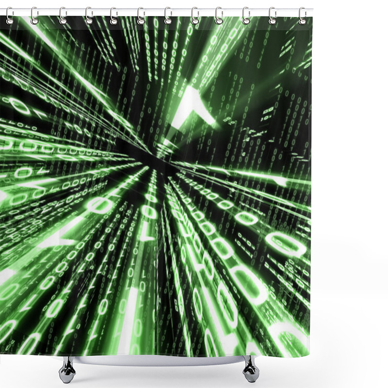 Personality  Binary Code Shower Curtains