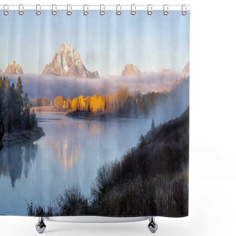 Personality  Sunrise At Oxbow Bend In Grand Teton National Park Shower Curtains