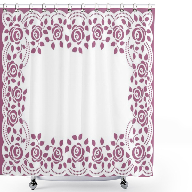 Personality  Template Frame  Design For Greeting Card. Shower Curtains