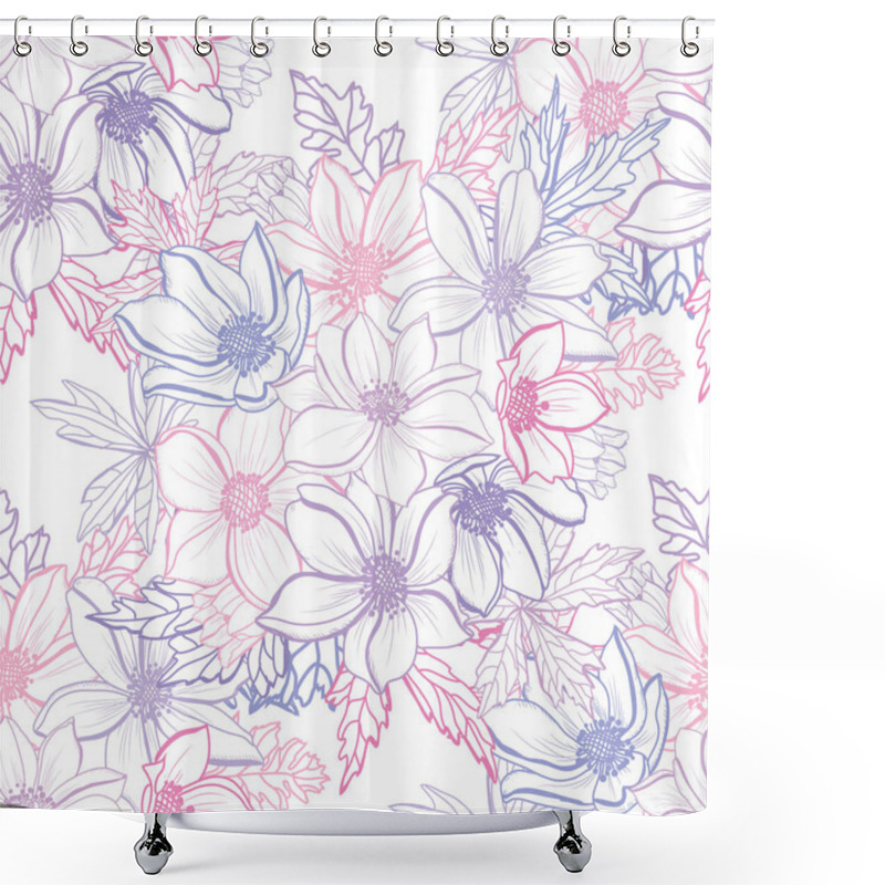 Personality  Floral Seamless Pattern Shower Curtains