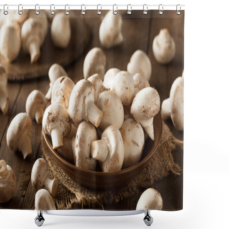 Personality  Raw Organic White Mushrooms Shower Curtains