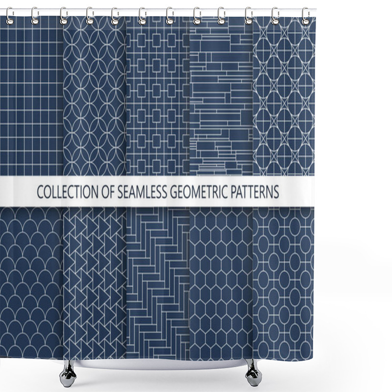 Personality  Collection Of Seamless Ornamental Vector Patterns. Oriental Geometric Design. Shower Curtains