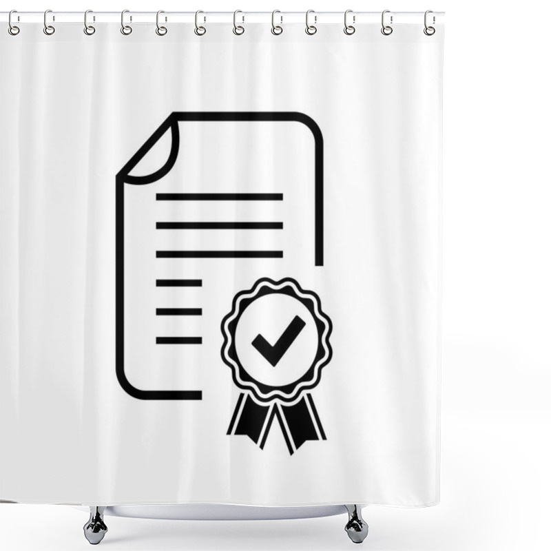 Personality  Diploma Business Certificate Icon Shower Curtains