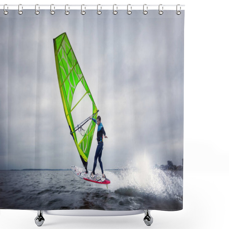 Personality  Professional Windsurfer Jumping  Shower Curtains