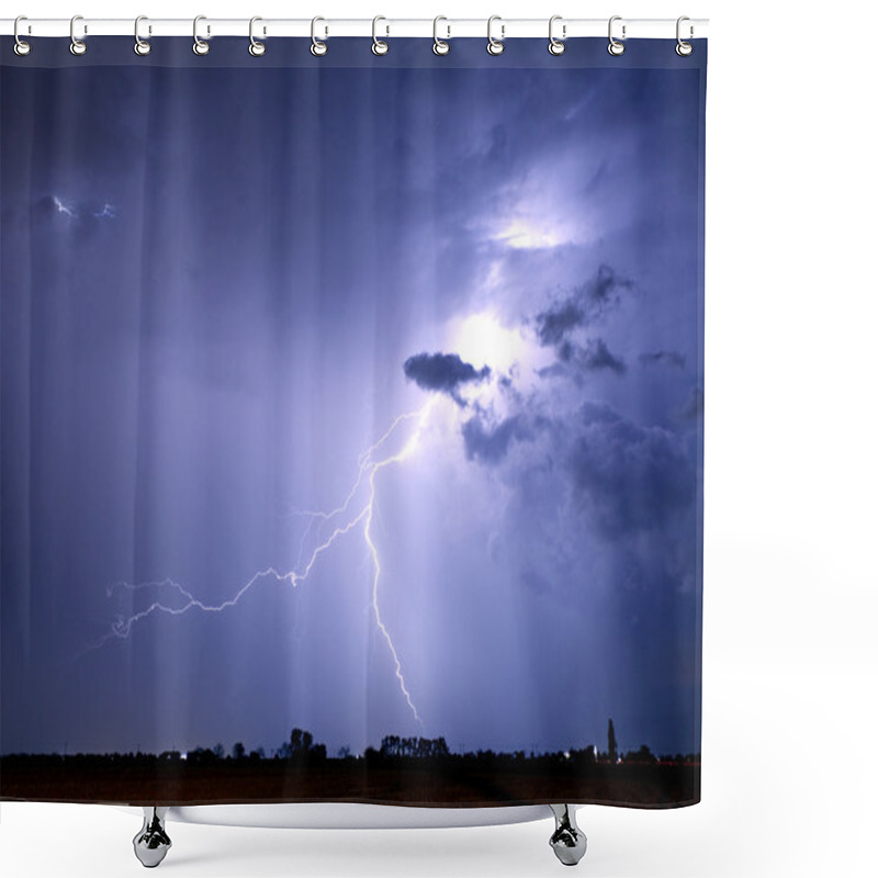 Personality  Lightning Bolt And Storm Shower Curtains