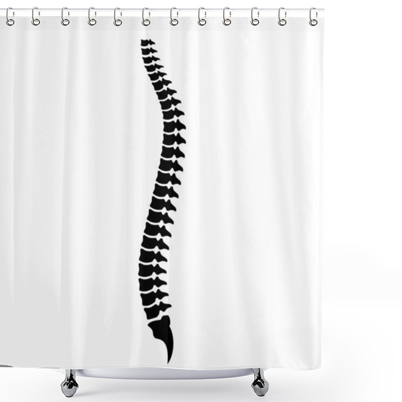 Personality  Spine Cord Vector Icon Shower Curtains