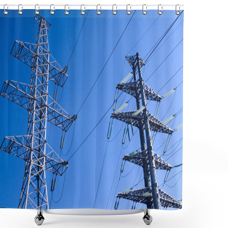 Personality  Transmission Tower Shower Curtains