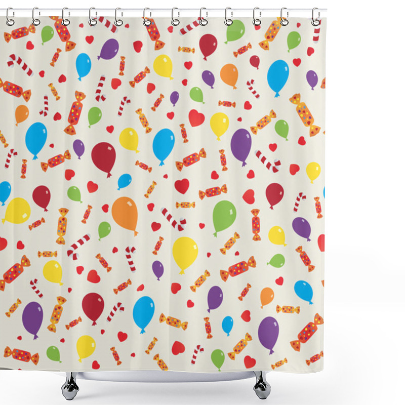 Personality  Gift Holiday Seamless Pattern. Vector Illustration Shower Curtains