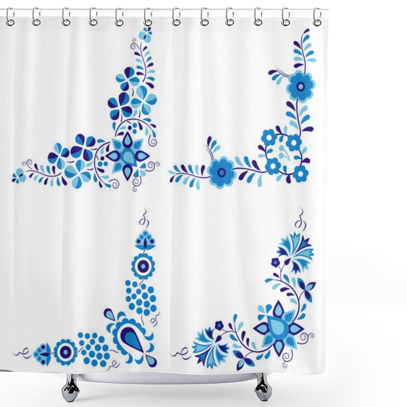 Personality  Traditional Folk Patterns Shower Curtains