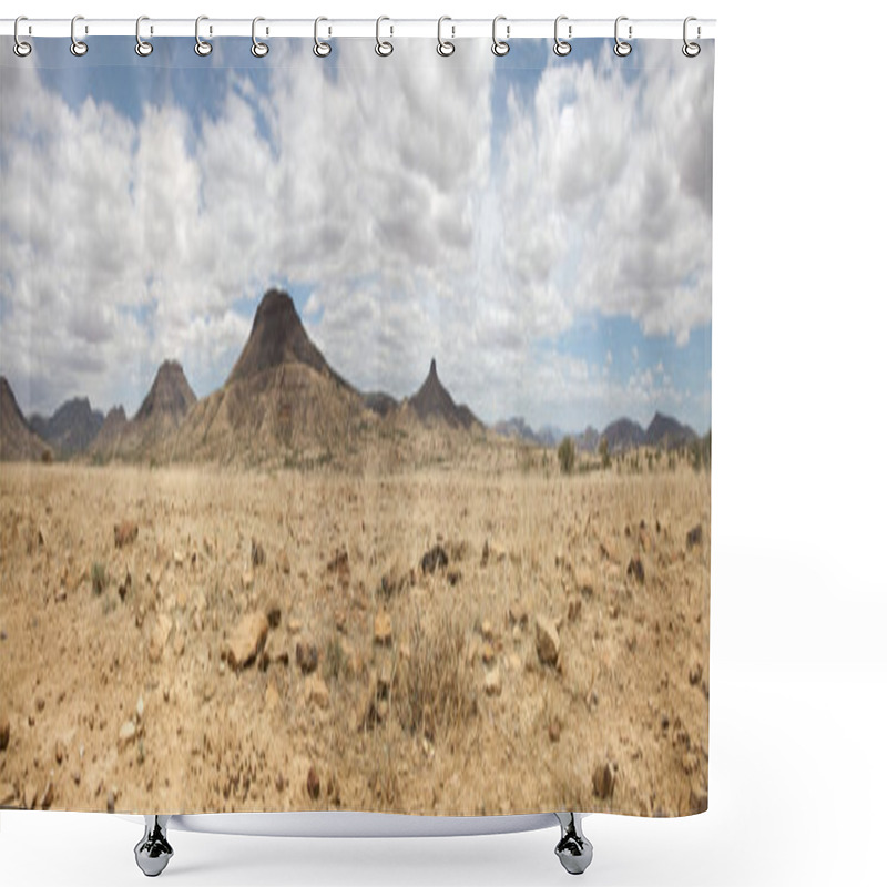 Personality  Surreal Panorama Of The Kaokoland Game Reserve In Namibia Shower Curtains