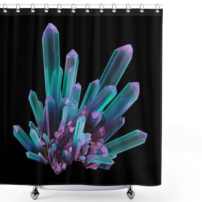 Personality  3d Render Crystal Illustration  Shower Curtains