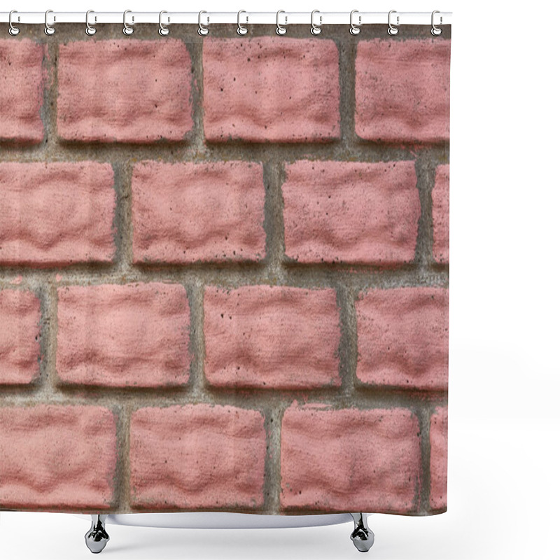 Personality  Close-up View Of Old Red Weathered Brick Wall Background      Shower Curtains