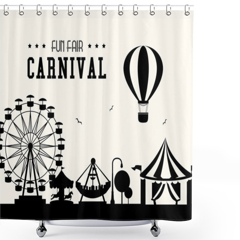 Personality  Carnival Design Over White Background Vector Illustration Shower Curtains