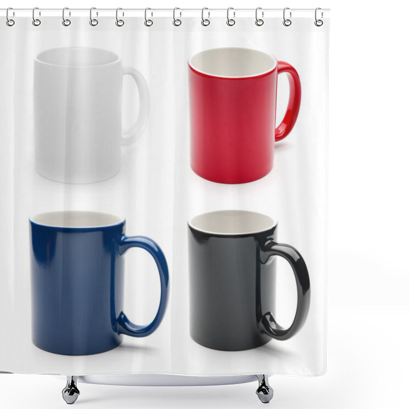 Personality  Different Mugs Shower Curtains