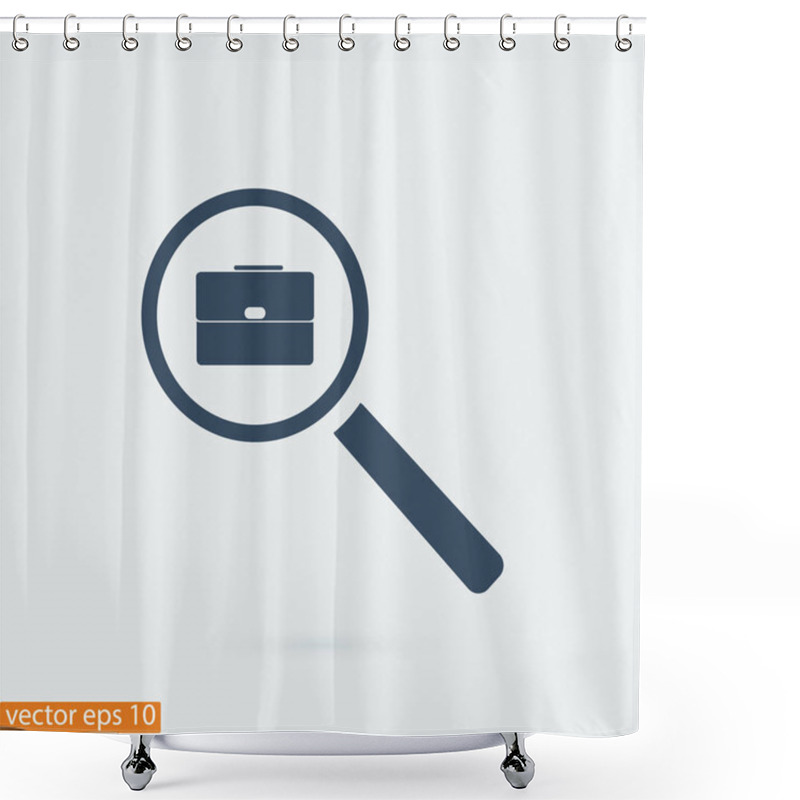 Personality  Search Job Icon Shower Curtains