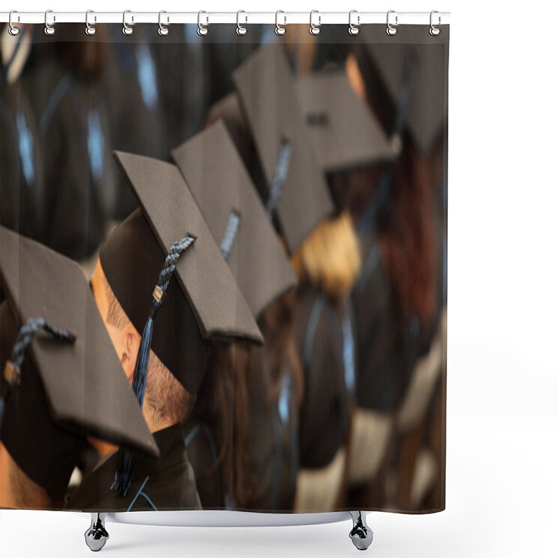 Personality  A Group Of Students Seated At Graduation Shower Curtains