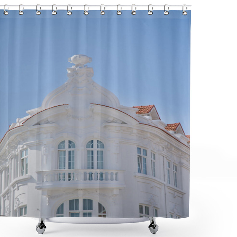 Personality  White Facade Of Old Style Building Shower Curtains