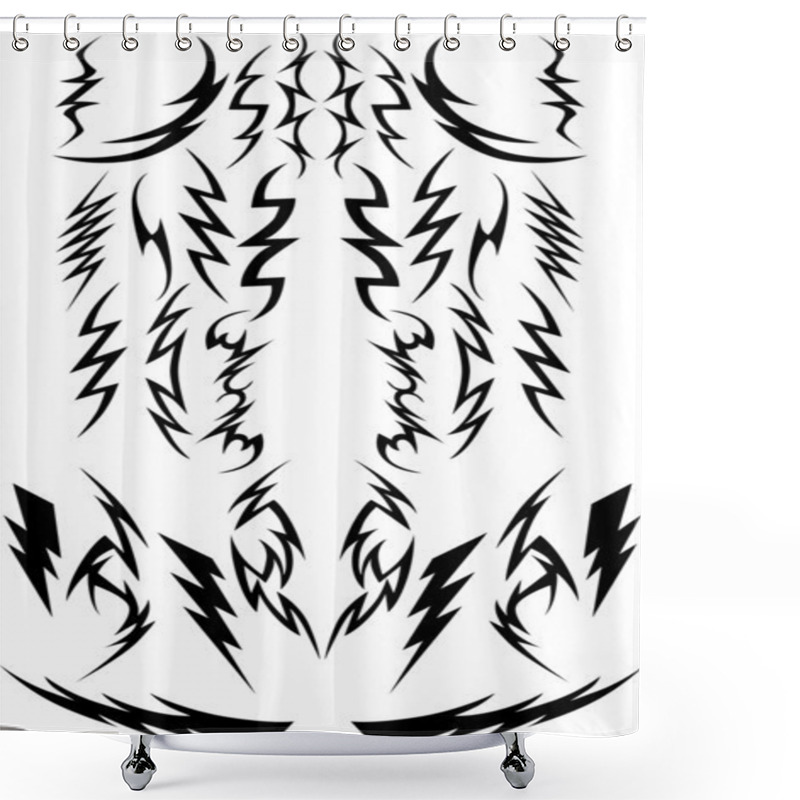 Personality  Vector Lightning Bolts Image Collection Shower Curtains