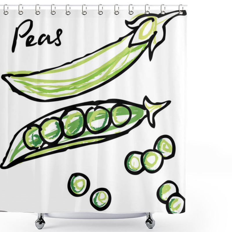 Personality  Fresh Peas And Pods Shower Curtains