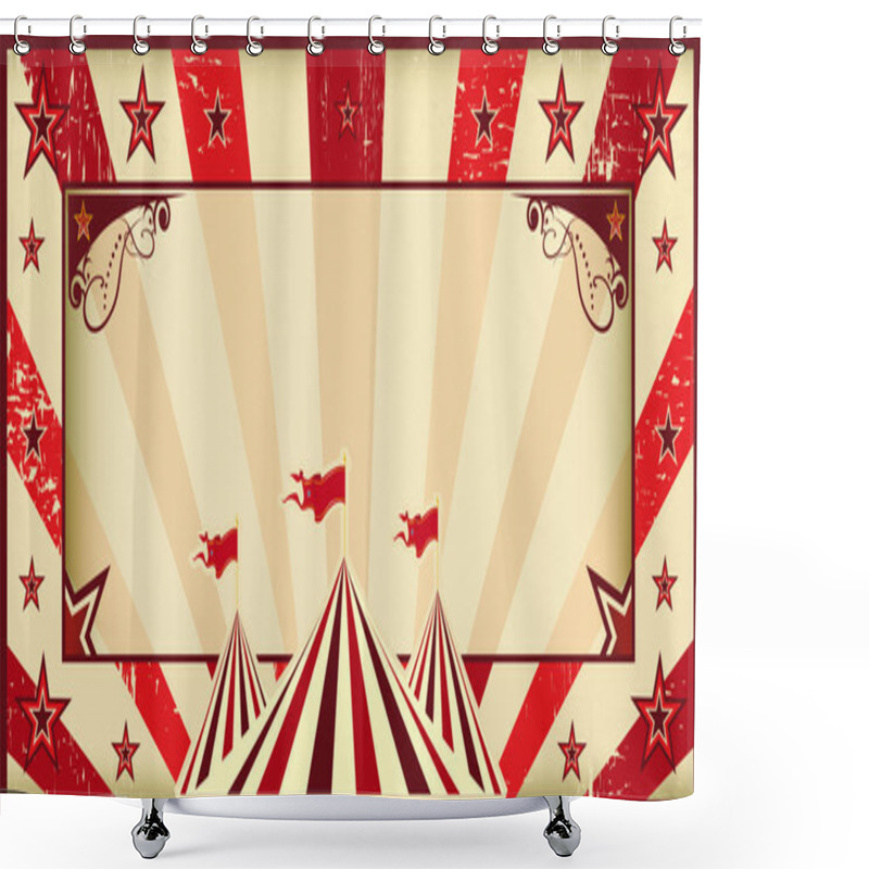 Personality  Red Circus Invitation Shower Curtains